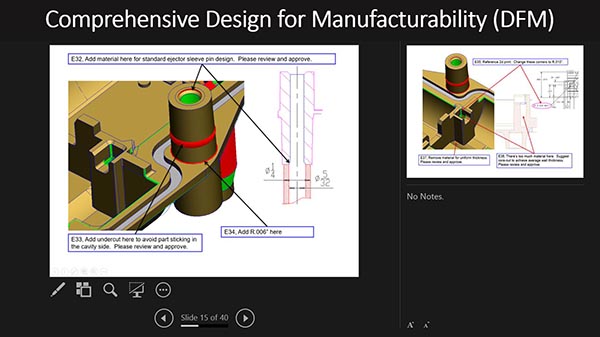 Slide from one of our Design for Manufacturability Analysis