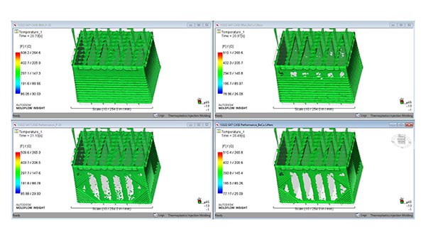 Mold Flow Gating Solution Simulation diagram