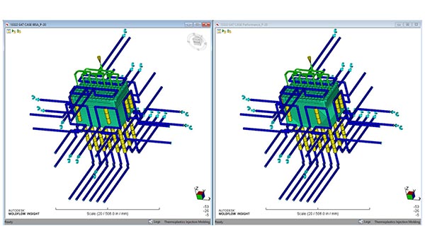 Mold Flow Gating and Cooling Simulation